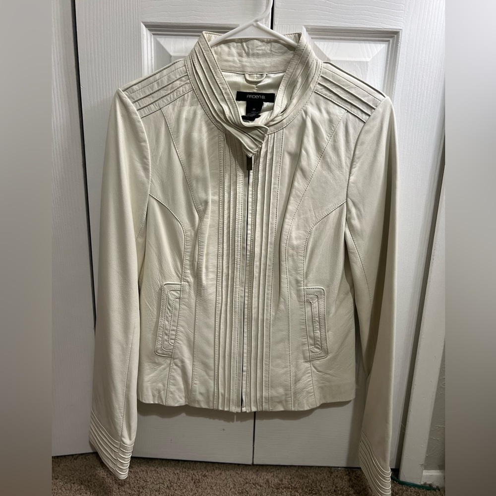 Beautiful off white leather Arden B jacket! Barely ever worn!